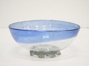 大正期　青縁ガラス鉢